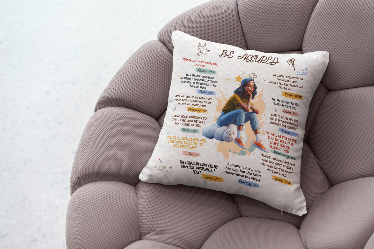 Be Assured Cushion — Peace. Hope. Divine Assurance.