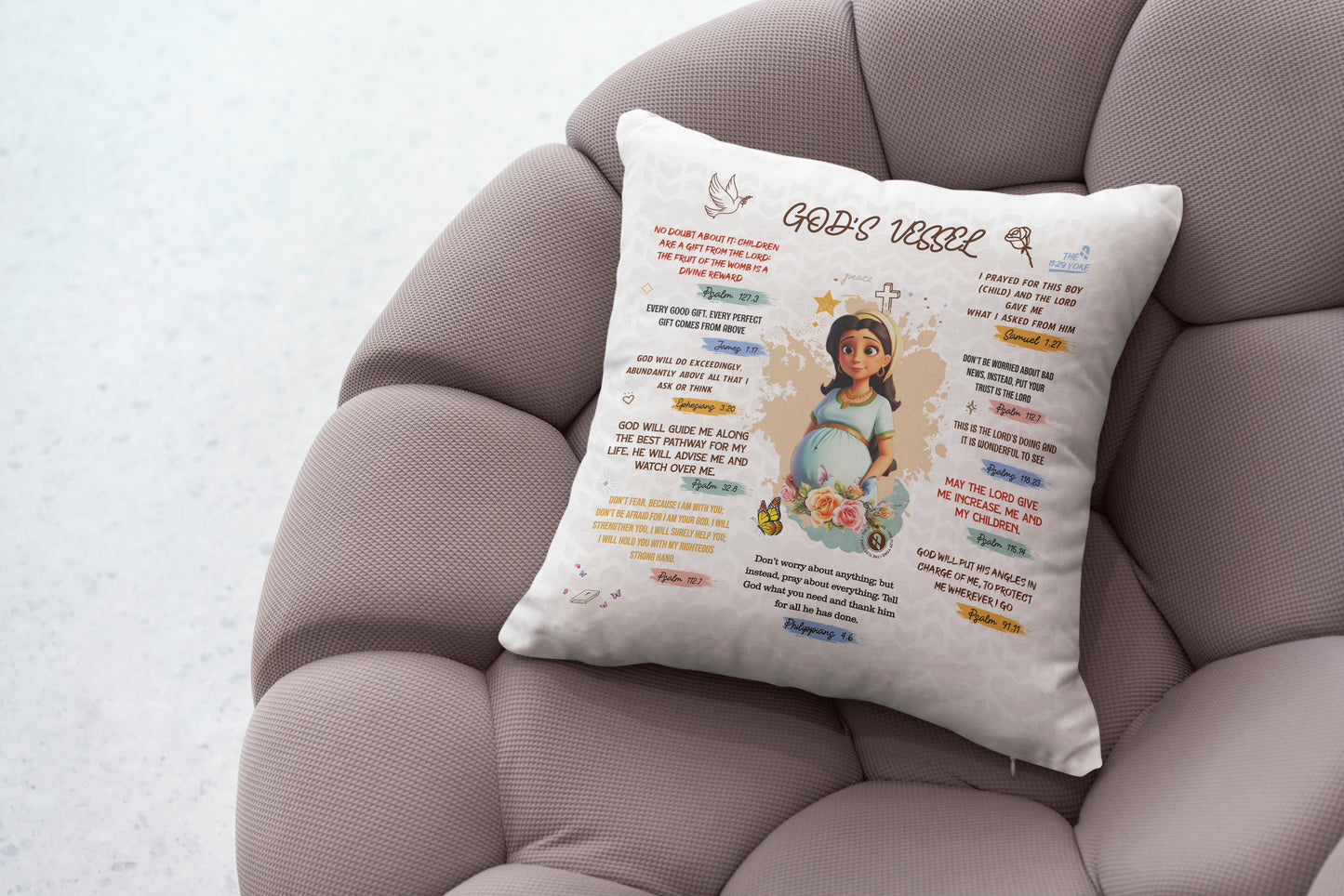 God’s Vessel Cushion — Purpose. Identity. Strength.